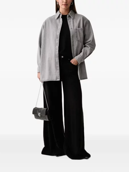 Tricou Silvian Heach din satin cu autograf negru