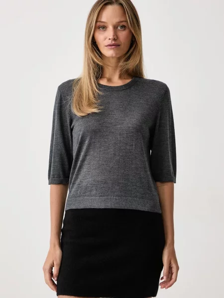 Officine Generale tricou pentru femei cu lână MAINA gri