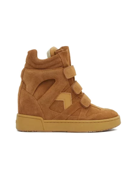 Sneakersy Isabel Marant skórzane brązowe