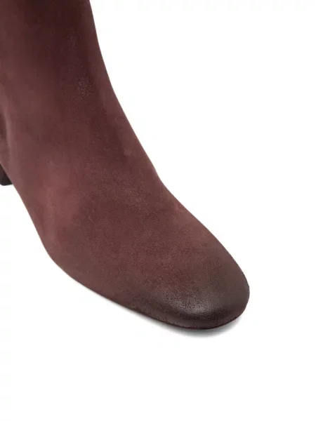Botine Marsell din piele de căprioară roșu