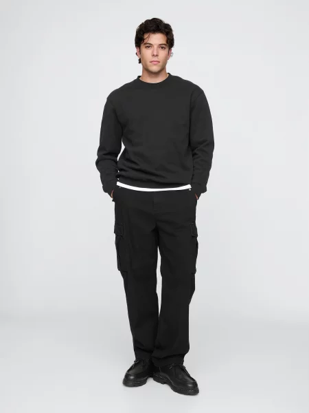 Pantaloni cargo Gap cu model herringbone