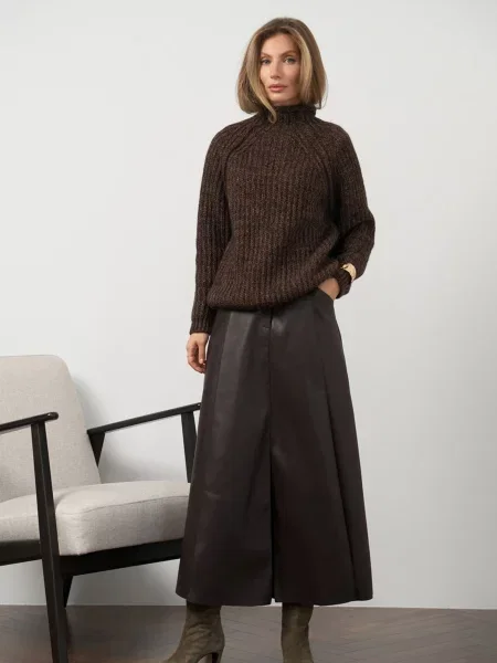 Светр TrikoBakh темно-коричневий вовна/віскоза коричневий