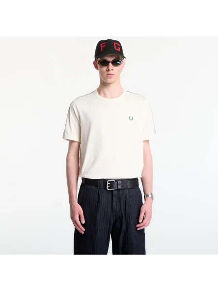 Tricou Fred Perry Contrast Tape Ringer T-Shirt Ecru M
