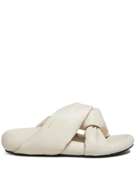 Sandale Marni din piele alb