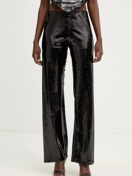 Haveone pantaloni lat high waist negru