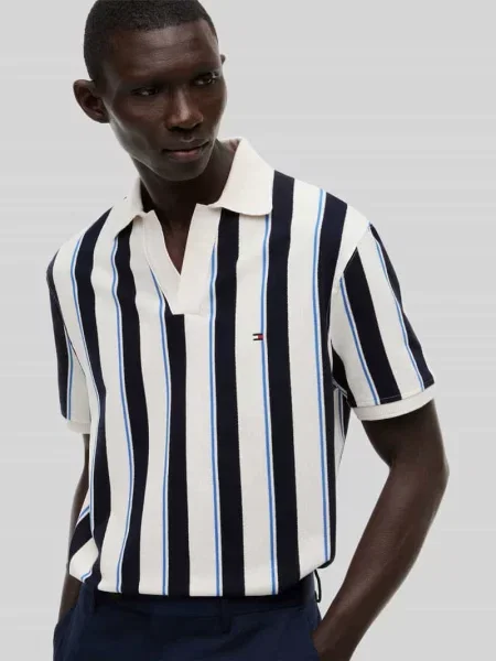 Koszulka polo o kroju relaxed fit z czystej bawełny Tommy Hilfiger beżowa