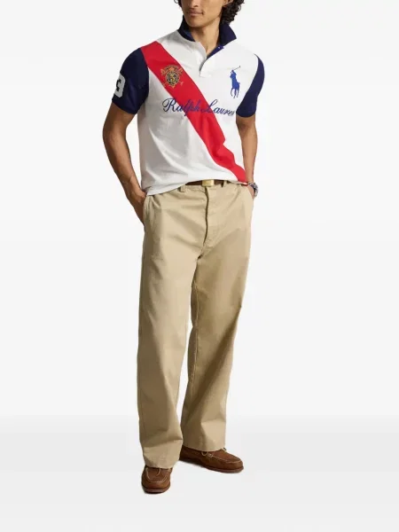 Polo majica Polo Ralph Lauren s vezom keper karirana plava