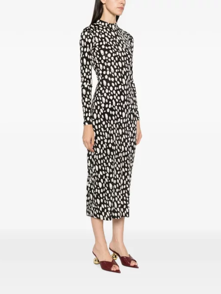 Lung rochie Patrizia Pepe cu imagine negru