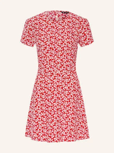 Tommy Jeans Sukienka Kobiety wzorzysty S czerwony