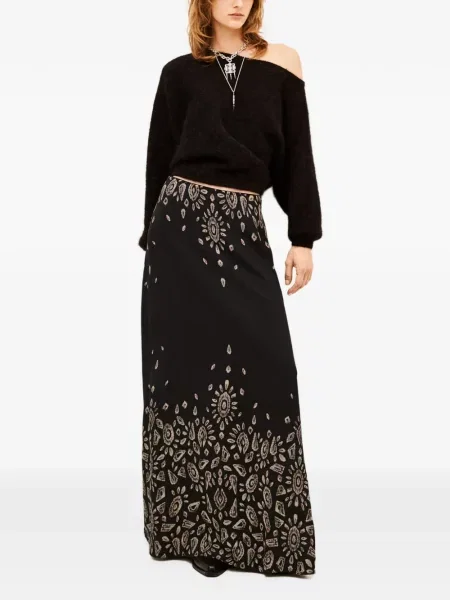 Fusta maxi Ba&sh cu imagine negru