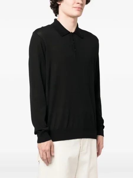 Polo Golden Goose tricotate lung negru