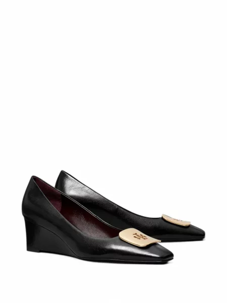 Salonke Tory Burch s punim potplatom s autogramom crna