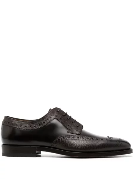 Pantofi derby Ferragamo din piele maro