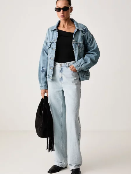 Levi's tričko s dlhým rukávom dámske s modalom CLARA RIB OFF SHOULDER LS čierna