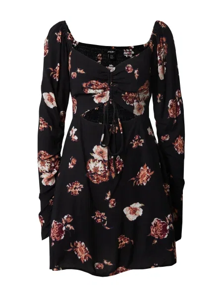 Nasty Gal Rochie albastru violet / portocaliu / negru alb