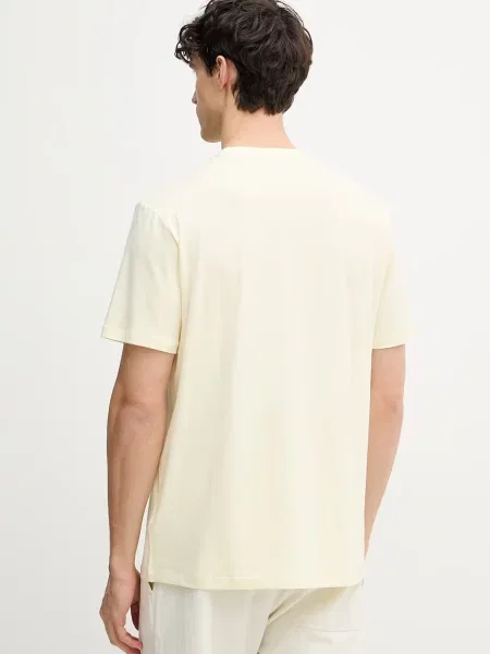 Guess T-shirt z bawełną żółta
