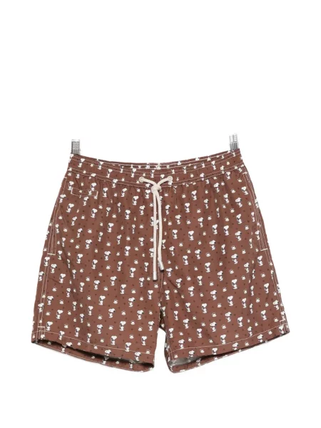 Slip de baie Mc2 Saint Barth cu imagine cu cordon maro