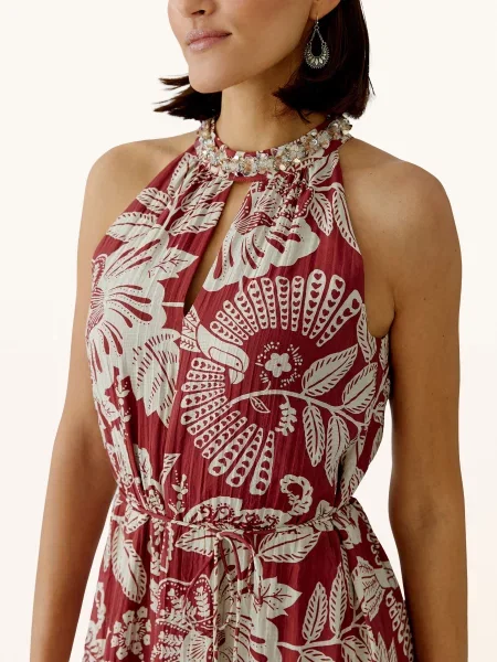 Oui Sukienka rot