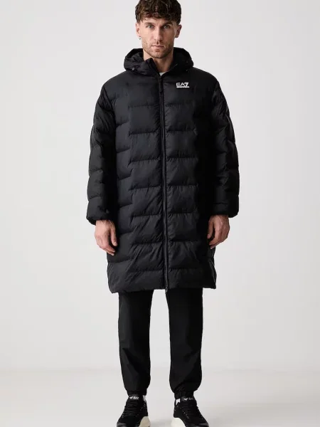 Emporio Armani dlhá bunda pánska čierna