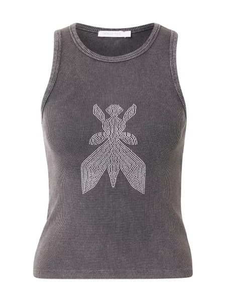 Top Patrizia Pepe cu strasuri gri