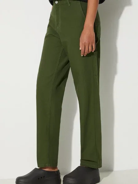 Carhartt WIP spodnie Pierce Pant proste high waist zielony
