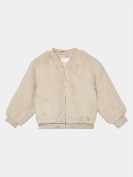 Palton de blană copii Vero Moda Girl bej