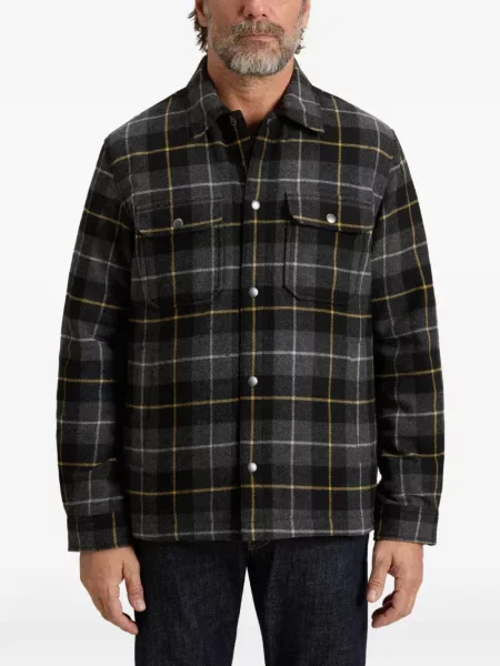 Geacă cămașă Woolrich în carouri negru