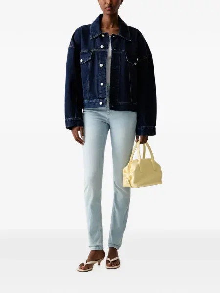 Blugi Guess cu autograf albastru