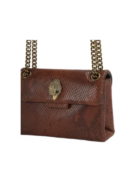 Kurt Geiger London crossbody kabelka dámska kožená KENSINGTON hnedá