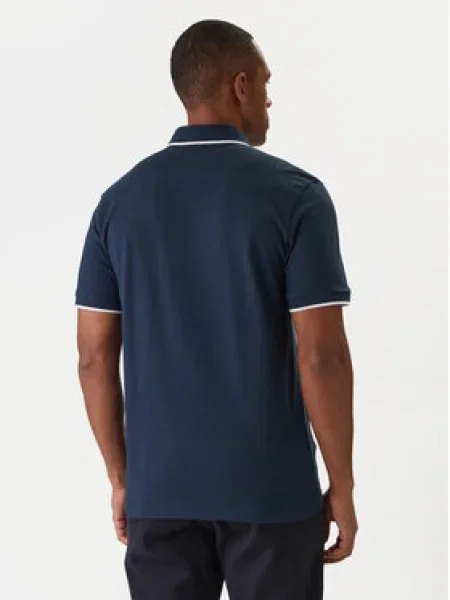 BOSS Orange polo tričko pánske s elastanom Passertip modrá