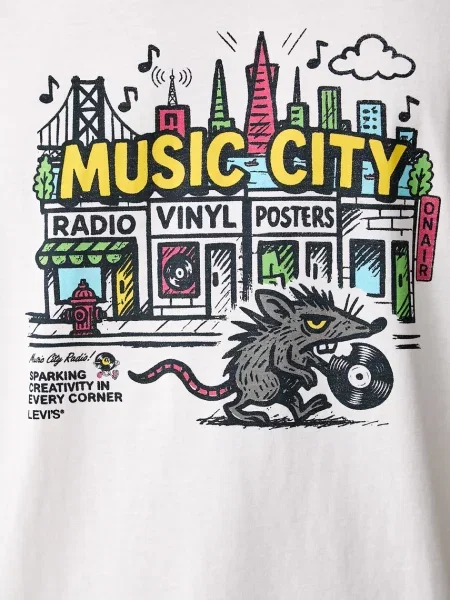 Levi's тениска мъжка от RELAXED FIT TEE бяло