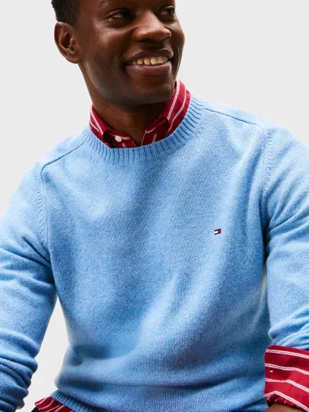 Шерстяной свитер Tommy Hilfiger голубой