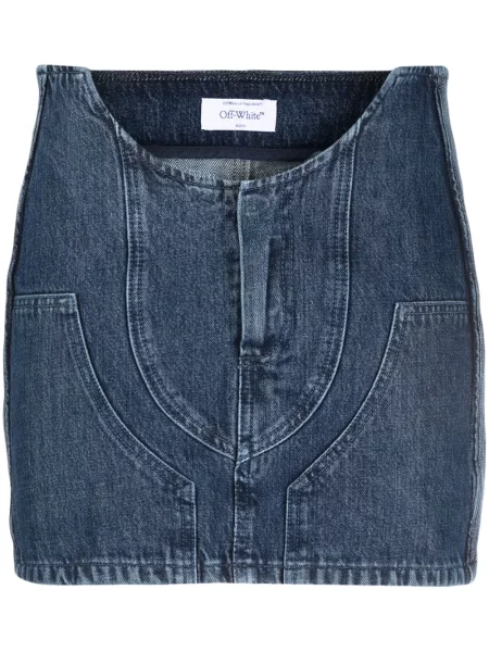 Mała mały spódnica jeansowa Off-white biała