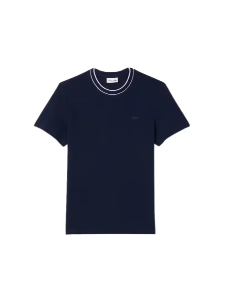 T-shirt o kroju regular fit z mieszanki bawełny Lacoste niebieska