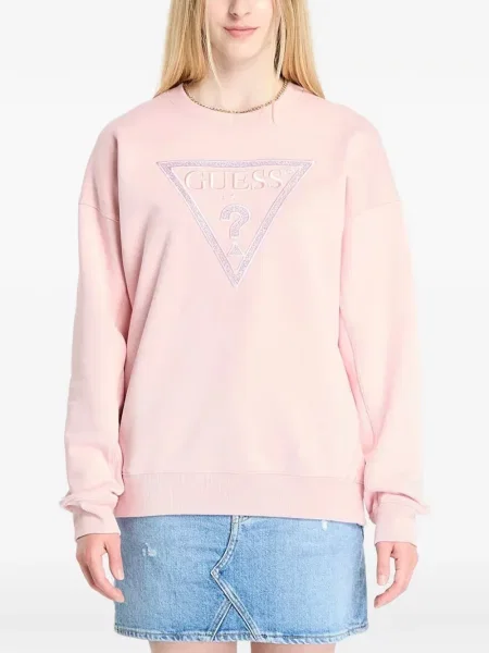 Pulover Guess cu autograf roz