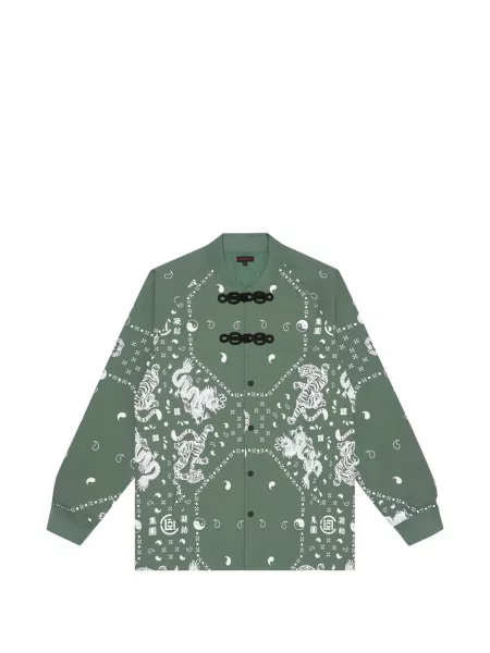 Geacă bomber Clot cu imagine verde