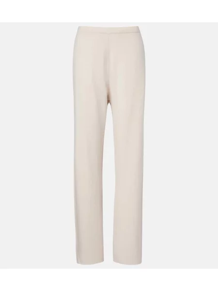 Kasmír széles szárú nadrág Extreme Cashmere fehér