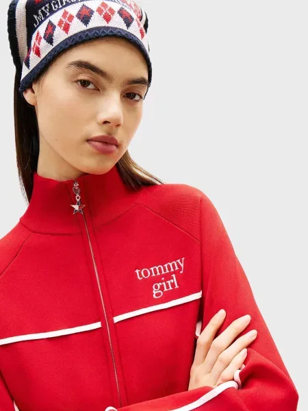 Трикотажна спортивна кофта Tommy Jeans червона
