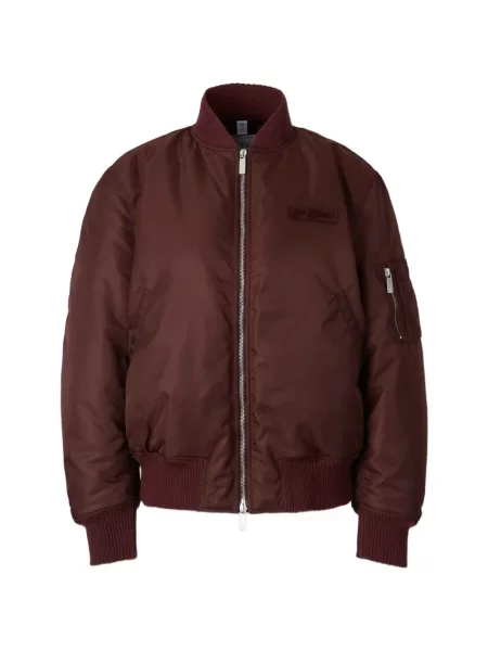 Geacă bomber Off-white cu autograf alb