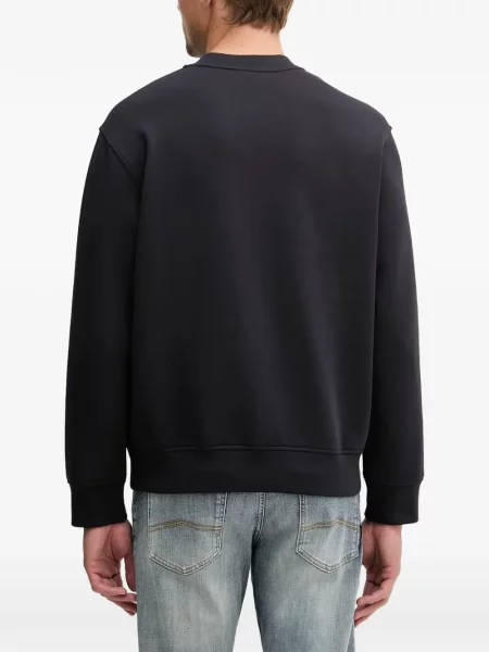 Pulover Armani Exchange cu autograf negru