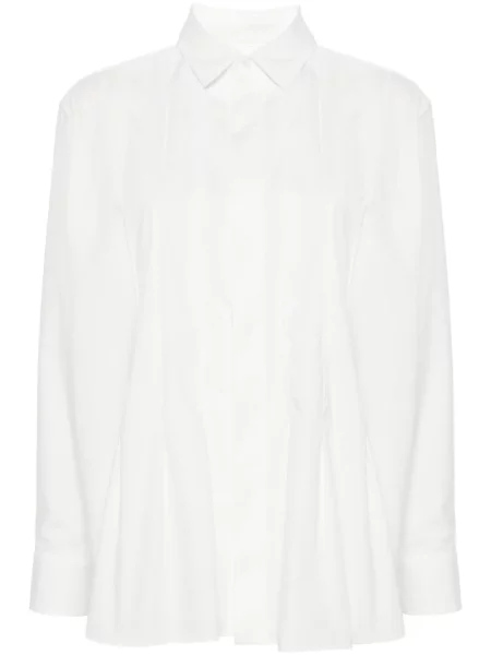 Cămașă Sacai plisată din poplin alb