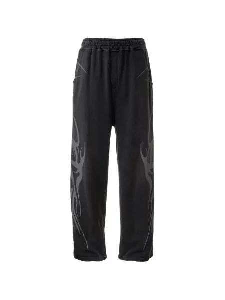 Pantaloni Hellstar cu imagine alergare negru