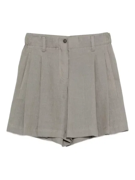 Pantaloni scurți Brunello Cucinelli plisate verde