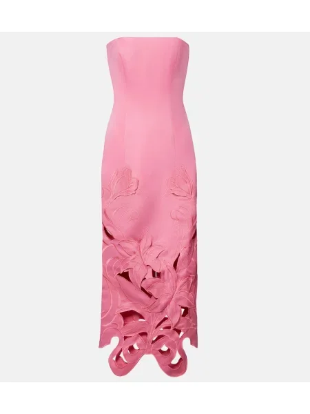 Rochie Leo Lin de in cu model floral roz