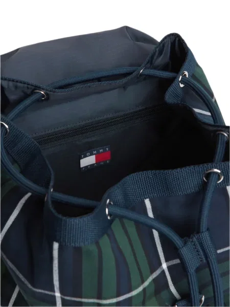 Kostkovaný batoh Tommy Hilfiger s autogramem zelený