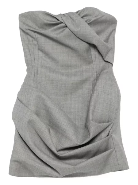 Rochie Magda Butrym drapată de costum gri