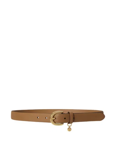 Lauren Ralph Lauren pasek skórzany brązowy