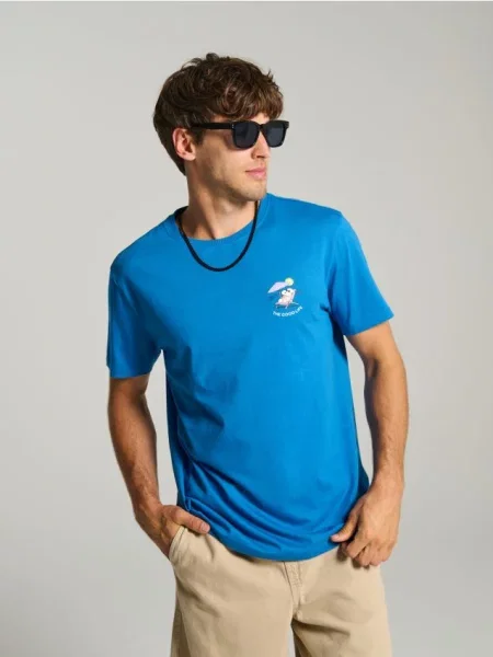 Sinsay Koszulka Peanuts niebieski