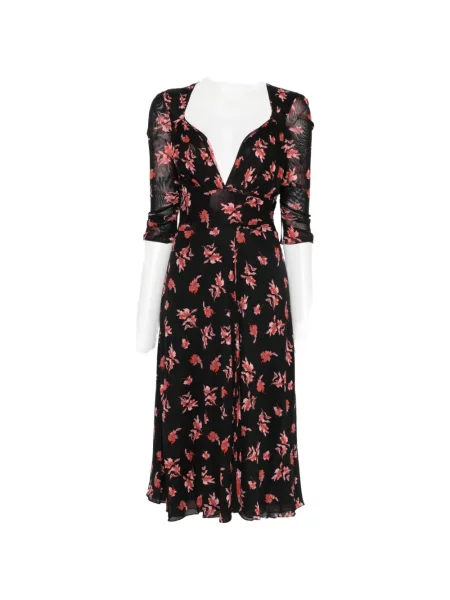 Rochie midi Dvf Diane Von Furstenberg cu model floral cu imagine negru