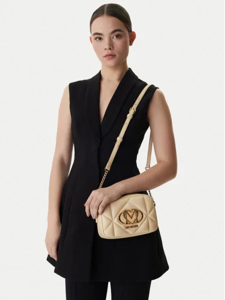 Geantă LOVE MOSCHINO bej